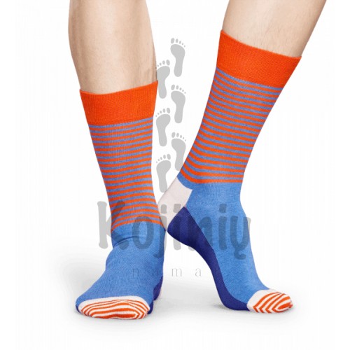 Happy Socks Half Stripe Orange 